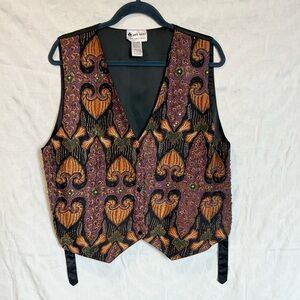 Ana Mori Vintage Hand-Beaded Vest, L